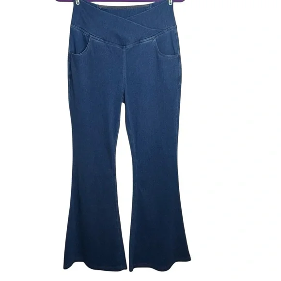 HALARA Women's Flare Jeans - Blue - Picture 5 of 14